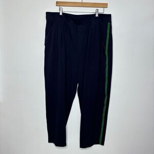 Lauren Ralph Lauren Womens Blue Pants Striped Green Cropped Viscose Nylon XXL